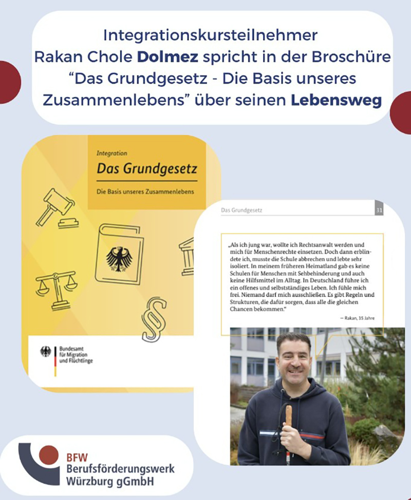 Foto Herr Dolmez und Abbildung der Broschüre