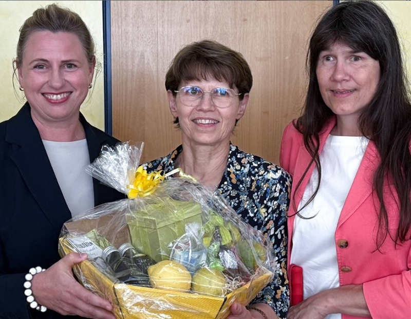 Teamleiterin Dorothea Ackermann, Christiane Heilos und Geschäftsführerin Judith Faltl