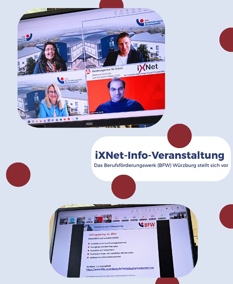Screenshots aus der Online-Veranstaltung