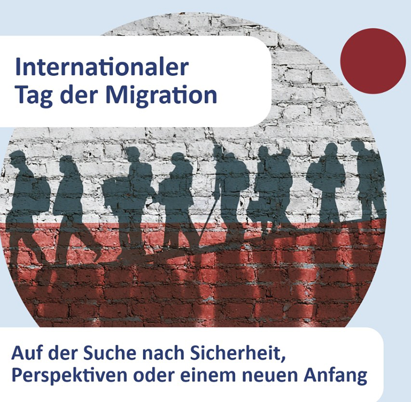 Zeichnung einer Flüchtlingsgruppe