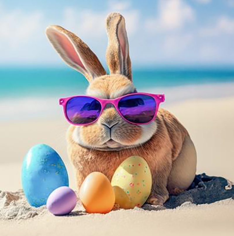 Osterhase mit Sonnenbrille Osterhase mit Sonnenbrille